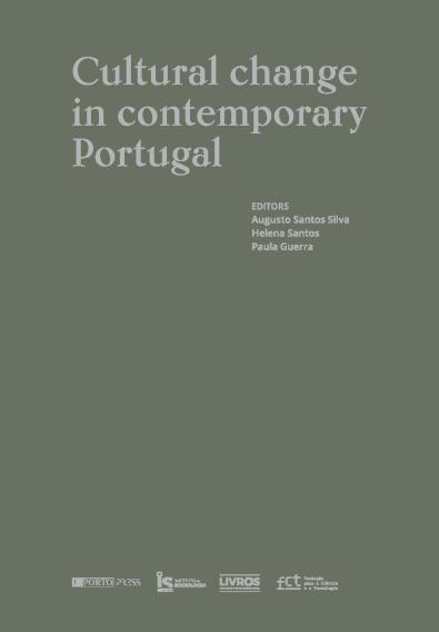 Capa do livro "Cultural change in contemporary Portugal". Capa com fundo verde, apenas com texto.